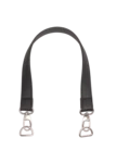 Go Handmade Bag Handle with Lobster Clasp and D-ring: 50 x 2,5 cm, Black/Silver