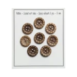 Go Handmade Wooden Buttons with Hearts (8 pcs): 15 mm