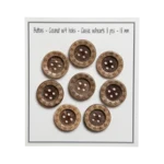 Go Handmade Wooden Buttons with Hearts (8 pcs): 18 mm