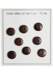 Go Handmade Wooden Buttons - UFO (8 pcs) 12 mm