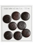 Go Handmade Wooden Buttons - UFO (8 pcs) 20 mm