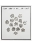 Go Handmade Glitter Buttons 9 mm Gold