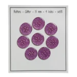 Go Handmade Glitter Buttons Pink