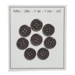 Go Handmade Glitter Buttons Black