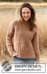235-1 Cracked Walnuts Sweater by DROPS Design