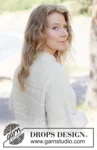263-1 White Echo Sweater by DROPS Design — 2