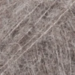 DROPS BRUSHED Alpaca Silk 03 Gray - Brown shade (Uni colour)