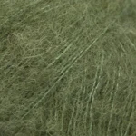DROPS BRUSHED Alpaca Silk 32 Moss green (Uni colour)