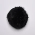 Pompom Rabbit Fur 10 cm 01 Black