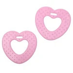 Go Handmade Teether Heart (2 pcs) 22011 Baby Pink