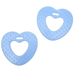 Go Handmade Teether Heart (2 pcs) 22014 Baby Blue