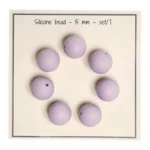 Go Handmade Silikone Perler 15 mm lavendel