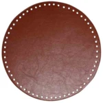 Go Handmade Bag  Basket Base, PU Leather, Round, 25 cm 22305 Brown