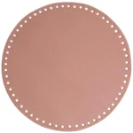 Go Handmade Bag  Basket Base, PU Leather, Round, 25 cm 22379 Rose