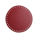 Go Handmade Bag  Basket Base, PU Leather, Round, 17 cm 22397 Raspberry