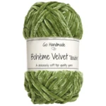 Go Handmade Bohéme Velvet Dobbelt 17672 Peridot Green