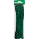 Chenille, 9mm, 30cm, 25stk Mørk grøn