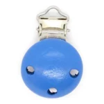 HobbyArts Wooden Clip, Round, with Holes, 1 pc. Blue