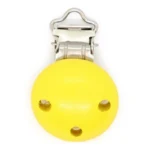HobbyArts Wooden Clip, Round, with Holes, 1 pc. Yellow