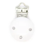 HobbyArts Wooden Clip, Round, with Holes, 1 pc. White