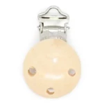 HobbyArts Wooden Clip, Round, with Holes, 1 pc. Nature