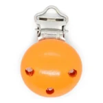 HobbyArts Wooden Clip, Round, with Holes, 1 pc. Orange