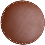 Go Handmade Bag/Basket Base, PU Leather, Round, 35 cm 22570 Brown