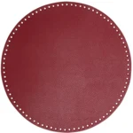 Go Handmade Bag  Basket Base, PU Leather, Round, 35 cm 22413 Raspberry