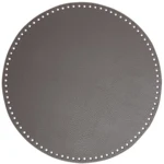 Go Handmade Bag  Basket Base, PU Leather, Round, 35 cm 22414 Light Grey