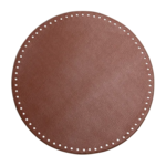 Go Handmade Bag  Basket Base, PU Leather, Round, 30 cm 22571 Brown