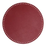 Go Handmade Bag  Basket Base, PU Leather, Round, 30 cm 22405 Raspberry
