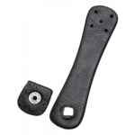 Go Handmade Bag Strap with Silver Snap Button 2x11 cm Black/Silver