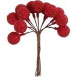 Artificial berries, 15 mm, 12 pcs
