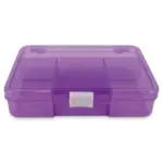 Plastic box with lid Purple 14.5 x 10 cm, 5 compartments