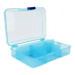 Plastic box with lid Blue 14.5 x 10 cm, 5 compartments