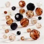 Facetted Bead Mix, 4-12 mm Golden