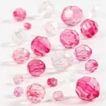 Facetted Bead Mix, 4-12 mm Pink