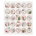 Christmas calendar number stickers, 24 pcs. Winter Wonderland Fun