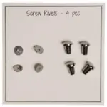 Go Handmade Screw Rivets 10mm, 4 pcs, Silver