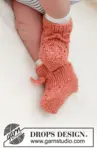39-8 Coral Barley Booties by DROPS Design
