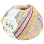 Lana Grossa Cool Wool Baby 312 Off White/Turquoise/Pink/Lime Green/Yellow/Fuchsia