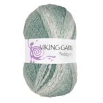 Viking Pleddgarn 736 White/Petrol