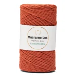 LindeHobby Macrame Lux, Rope Yarn, 2 mm 09 Burnt Orange