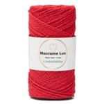 LindeHobby Macrame Lux, Rope Yarn, 2 mm 10 Red