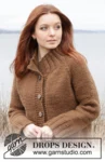 244-26 Autumn Amber Cardigan by DROPS Design