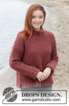 245-26 Rustic Berry Sweater by DROPS Design