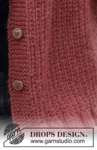 245-27 Rustic Berry Cardigan by DROPS Design