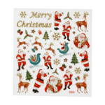 Stickers, Christmas, 15 x 16.5 cm, 1 sheet Santa Claus and Reindeer