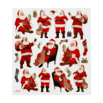 Stickers, Christmas, 15 x 16.5 cm, 1 sheet Classic Santas