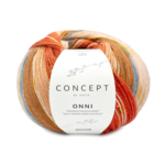 Katia Concept Onni Socks 403 Orange-Blue-Ochre Yellow-Brown